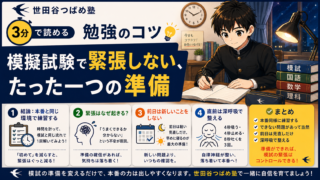 【3分で読める勉強のコツ】模擬試験で緊張しない、たった一つの準備
